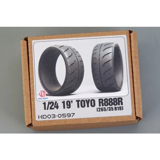 Hobby Design HD03-0597 1/24 19' Toyo R888R (265/35 R19) Tyres