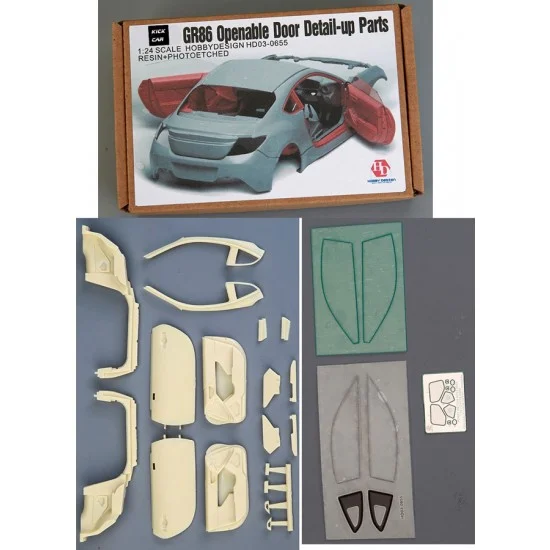 Hobby Design HD03-0655 1/24 Toyota GR86 Openable Door Detail-up Parts for Tamiya #24361