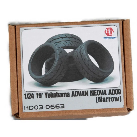 Hobby Design HD03-0663 1/24 19' Yokohama Advan Neova AD09 Tyres (Narrow)