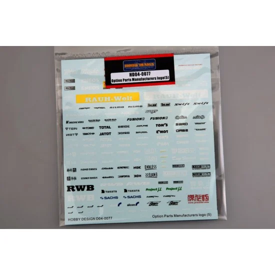 Hobby Design HD04-0077 Option Parts Manufactures Logo Decals #5