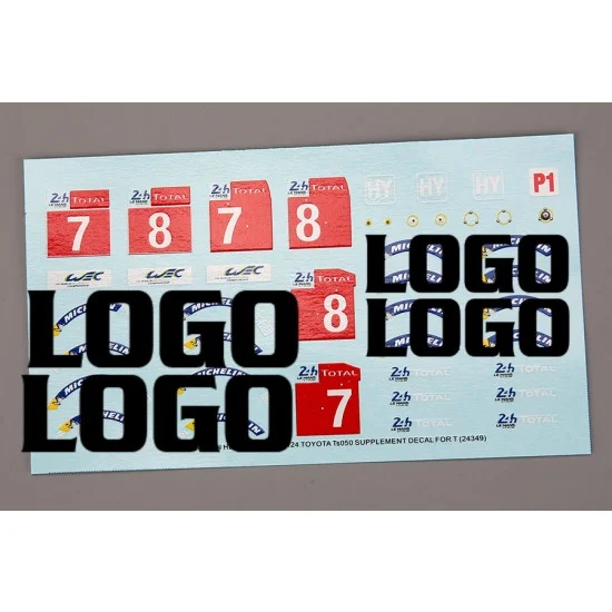 Hobby Design HD04-0167 1/24 Toyota TS050 Supplement Decal for Tamiya kit #24349