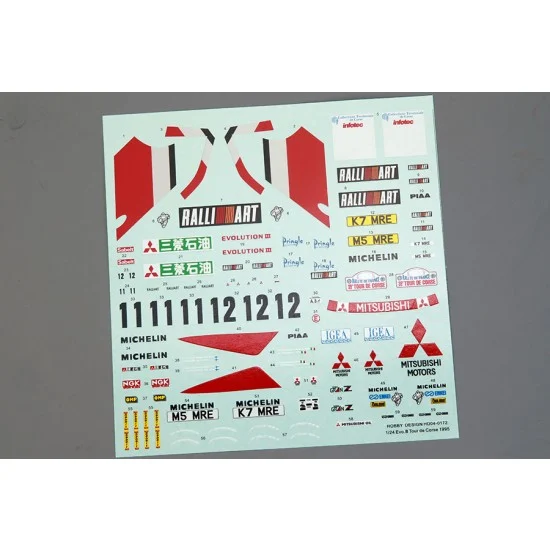 Hobby Design HD04-0172 1/24 Evo.III Tour De Corse 1995 Decals
