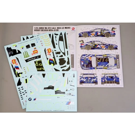 Hobby Design HD04-0199 1/24 BMW M4 GT3 46# 2024 LE MANS Decal