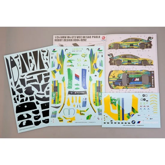 Hobby Design HD04-0202 1/24 BMW M4 GT3 WEC 6H SAO PAULO Decal