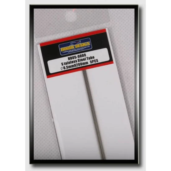Hobby Design HD05-0009 Stainless Steel Tube (Diameter: 0.5mm, Length: 20cm)
