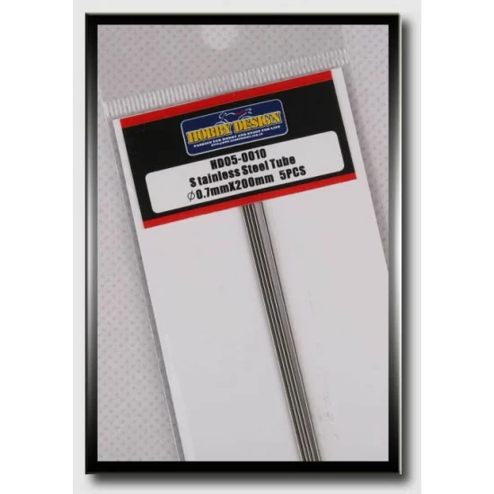 Hobby Design HD05-0010 Stainless Steel Tube (Diameter: 0.7mm, Length: 20cm)