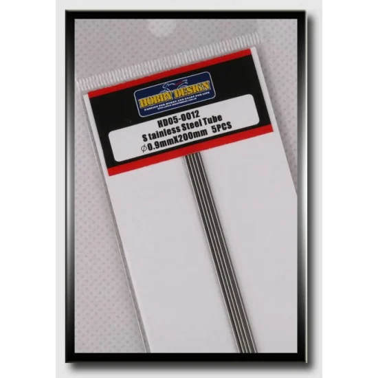 Hobby Design HD05-0012 Stainless Steel Tube (Diameter: 0.9mm, Length: 20cm)