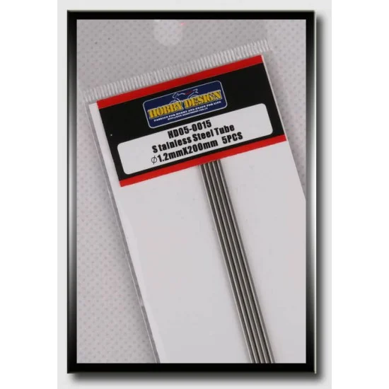 Hobby Design HD05-0015 Stainless Steel Tube (Diameter: 1.2mm, Length: 20cm)