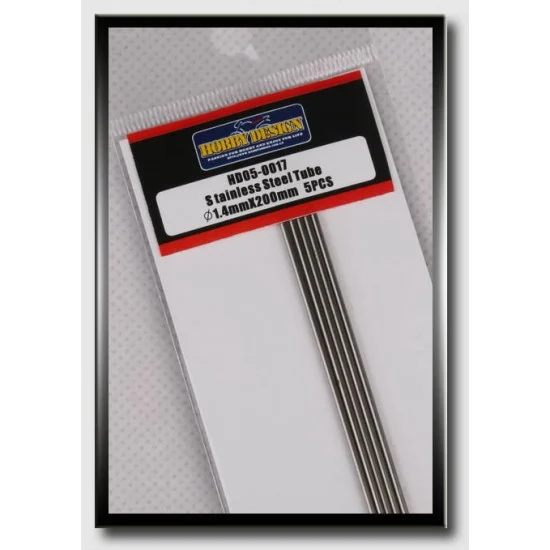 Hobby Design HD05-0017 Stainless Steel Tube (Diameter: 1.4mm, Length: 20cm)