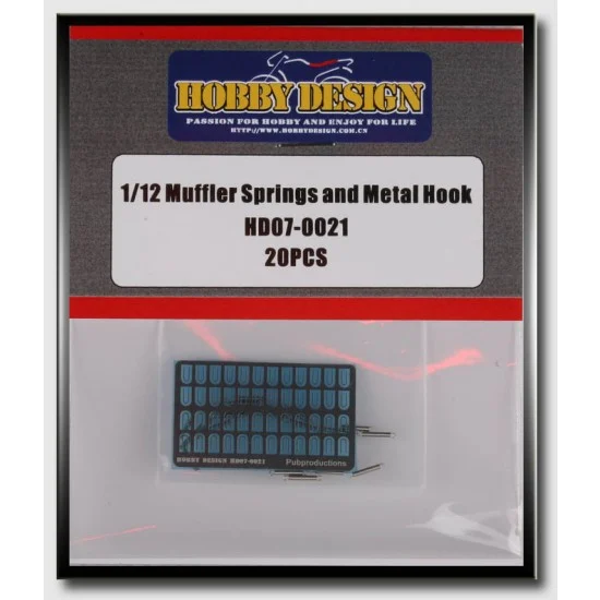 Hobby Design HD07-0021 1/12 Muffler Springs And Metal Hook (20pcs)