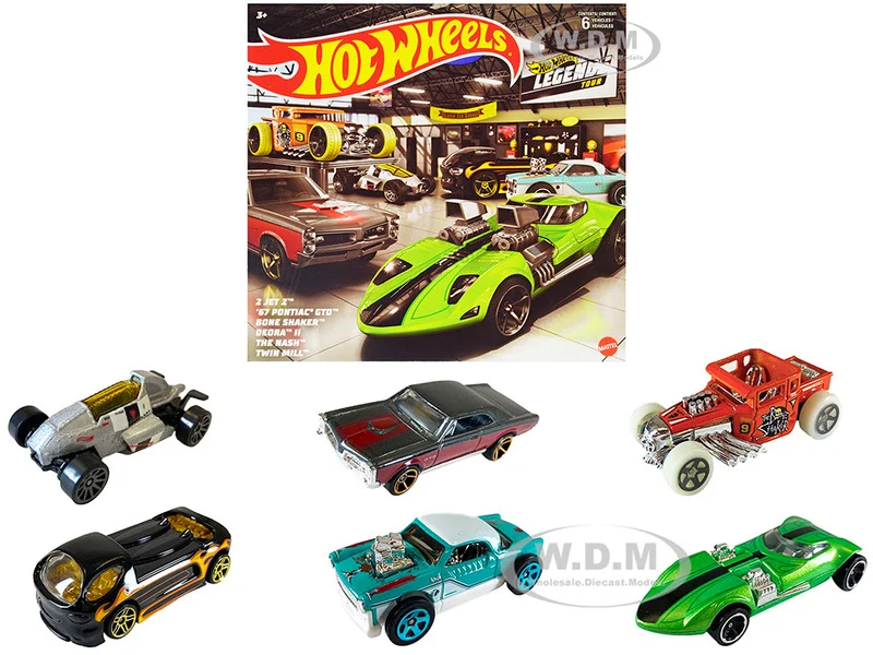 "Hot Wheels Legends" 6 piece Set Diecast Model Cars by Hot Wheels - Other