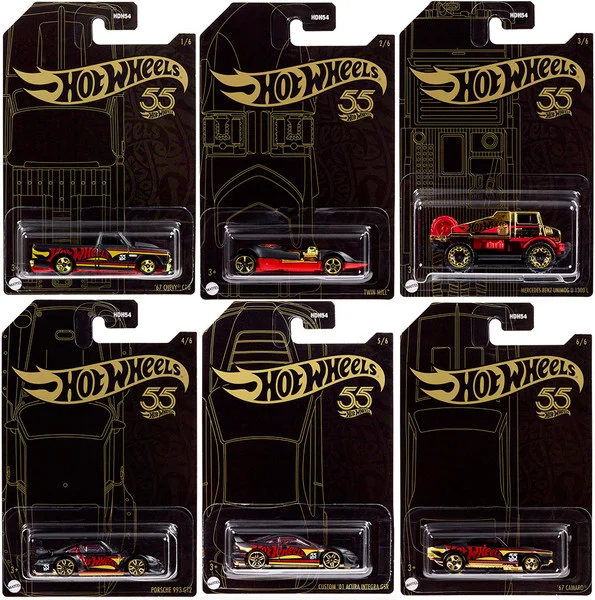 2023 "Pearl & Chrome" 6 piece Set Diecast Model Cars by Hot Wheels - Other
