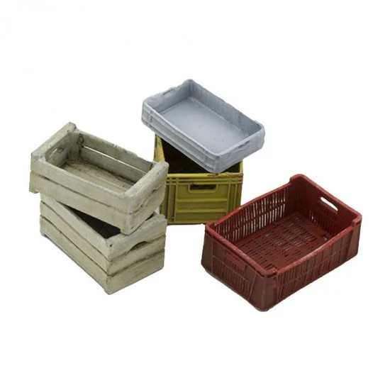 HD Models 35053 1/35 Wood & Plastic Cases (5pcs) - Scenics & Diorama