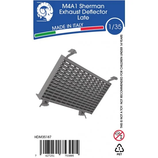 HD Models 35187 1/35 M4A1 Sherman Exhaust Deflector Late - Military Vehicles & Tanks