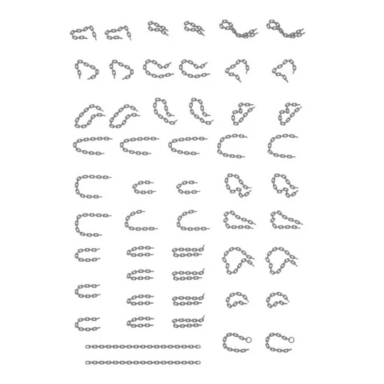 HD Models 35196 1/35 Assorted Chains, Universal Use Ring dia. 0.15 mm - Military Vehicles & Tanks