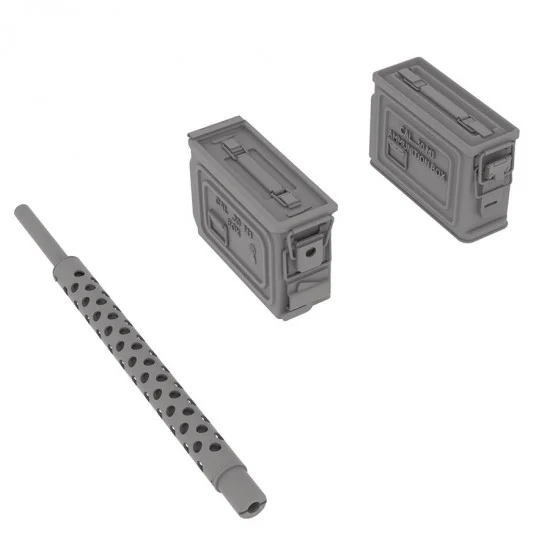 HD Models 35227 1/35 M1919A4 Late Barrels (One Muzzle) with M1 Ammo Boxes - Military Vehicles & Tanks