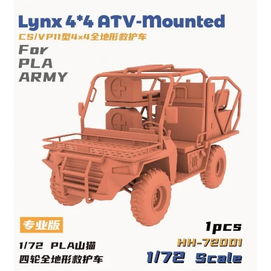 Heavy Hobby HH-72001 1/72 PLA Army Lynx 4x4 ATV-Mounted CS/VP11