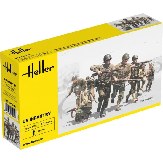 Heller 49601 1/72 US Infantry (50 figures, each height: 25mm) - Model Figures