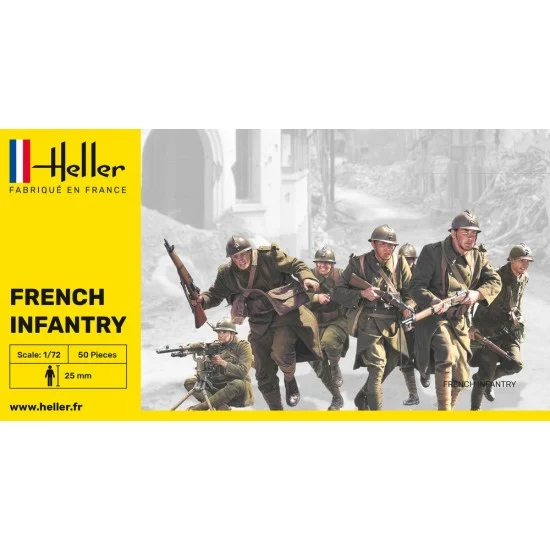 Heller 49602 1/72 French Infantry (50 figures, each height: 25mm) - Model Figures