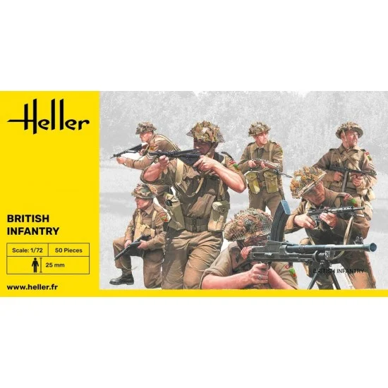 Heller 49604 1/72 British Infantry (50 figures, each height: 25mm) - Model Figures