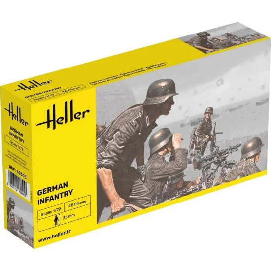 Heller 49605 1/72 German Infantry (48 figures, each height: 25mm) - Model Figures