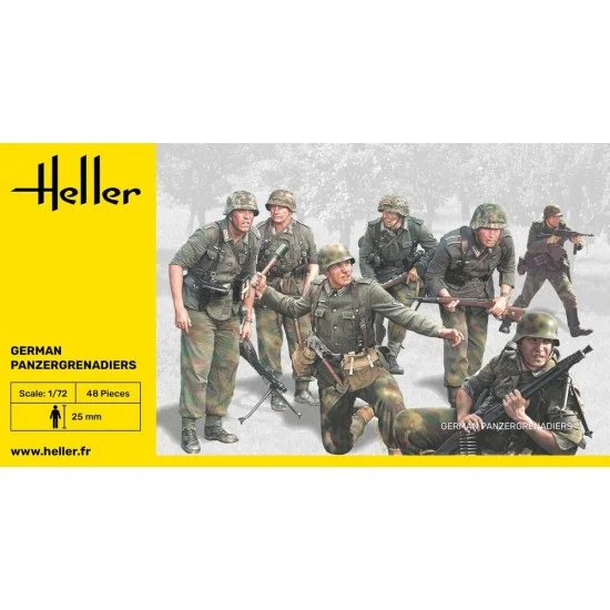 Heller 49606 1/72 German Panzergrenadiers (48 figures, each height: 25mm) - Model Figures