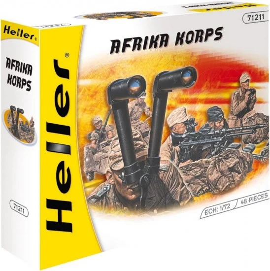 Heller 49611 1/72 Afrika Korps (48 figures, each height: 25mm) - Model Figures