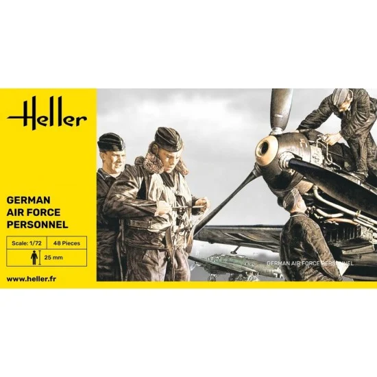 Heller 49655 1/72 German Airforce Personnel (48 figures, each height: 25mm) - Model Figures