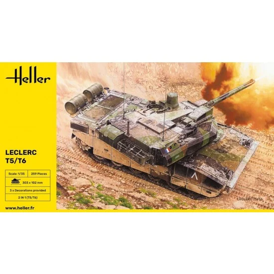 Heller 81142 1/35 Leclerc T5 / T6 Main Battle Tank (photo etching included) - Military Vehicles & Tanks