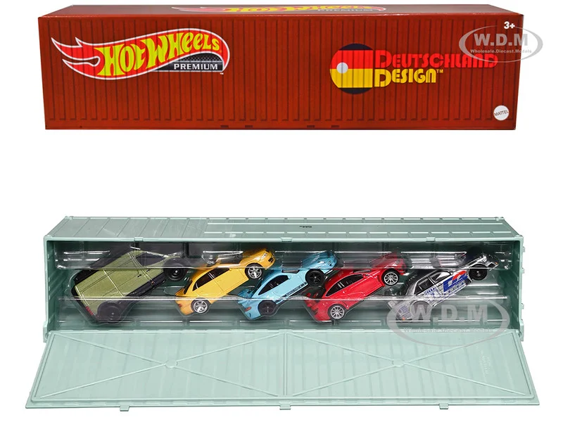 2022 "Deutschland Design" 5 piece Set with Container "Car Culture" Series Diecast Model Cars by Hot Wheels - Other