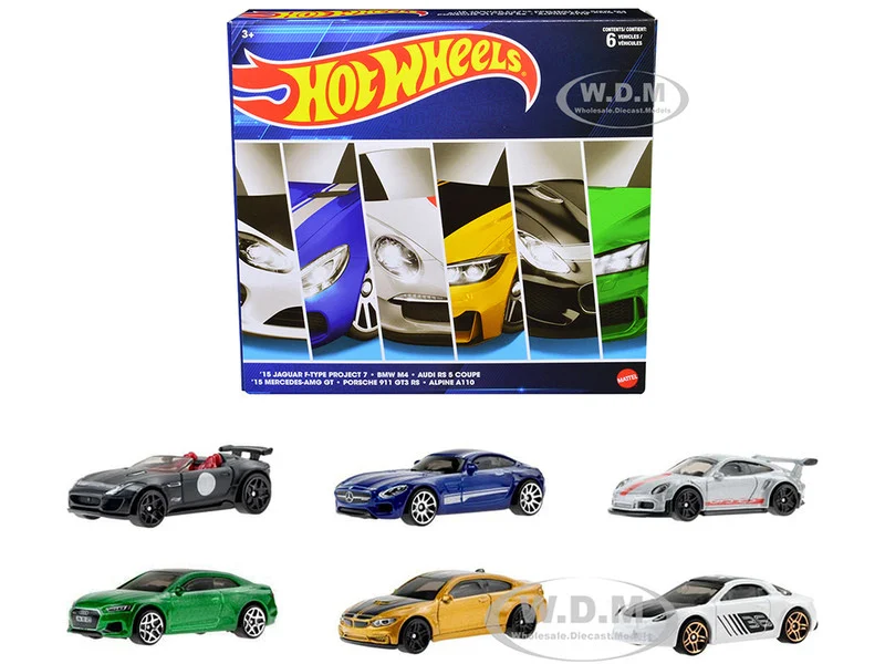 "European Theme" 6 piece Set Diecast Model Cars by Hot Wheels - Other