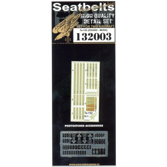 HGW 132003 1/32 Focke-Wulf Ta-152H-1 Seatbelts for Zoukei-Mura kits