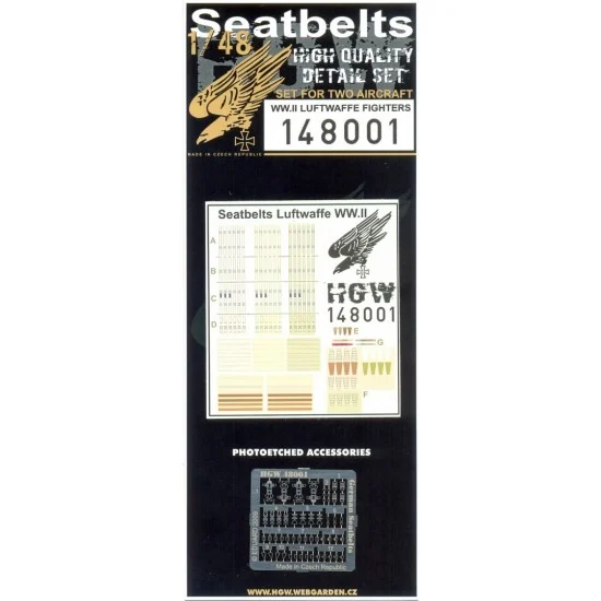 HGW 148001 1/48 WWII Luftwaffe Seatbelts - Model Planes