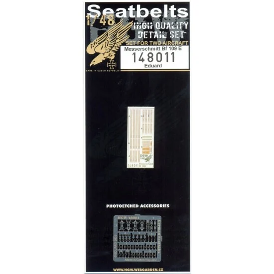 HGW 148011 1/48 Messerschmitt Bf 109E Seatbelts for Eduard kit - Model Planes