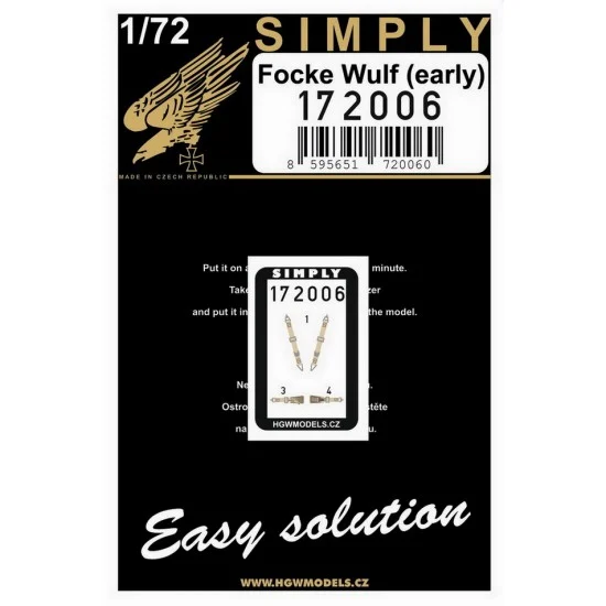 HGW 172006 1/72 Focke-Wulf (Early) Relief Print Seatbelts [Simply Edition]