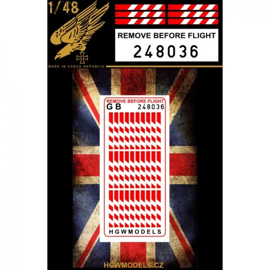 HGW 248036 1/48 British Remove Before Flight (both sided belts) - Model Planes