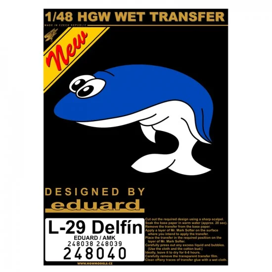 HGW 248040 1/48 L-29 Delfin Stencils Vol.3 for Eduard/AMK kits (water-slide decals)