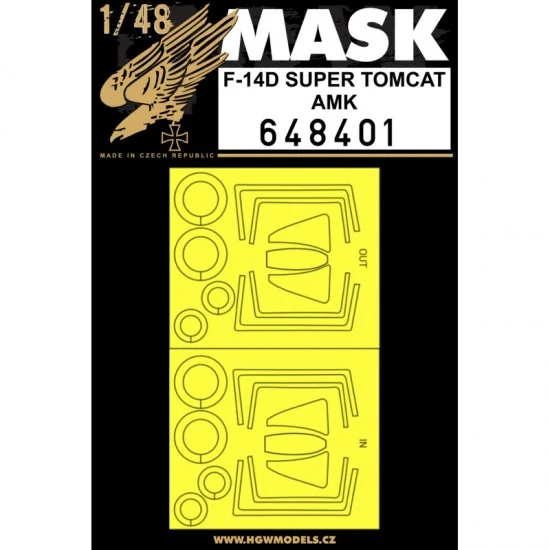 HGW 648401 1/48 Grumman F-14D Super Tomcat Paint Masks for AMK kits