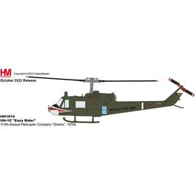 UH-1C "Easy Rider" 1/72 Die Cast Model - HH1014 174th Assault Helicopter Company "Sharks", 1970s
