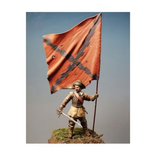 Hidalgo-Beneito MV38 54mm Scale Spanish Tercios Banner Officer, Flandes 1625