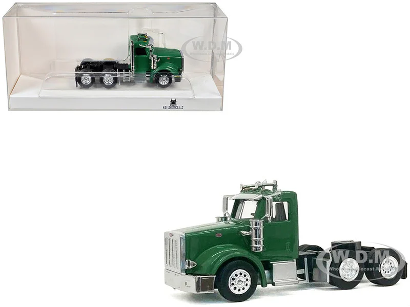 Peterbilt 367 Day Cab Green 1/87 (HO) Plastic Model Car by HO Logistics - Peterbilt Models