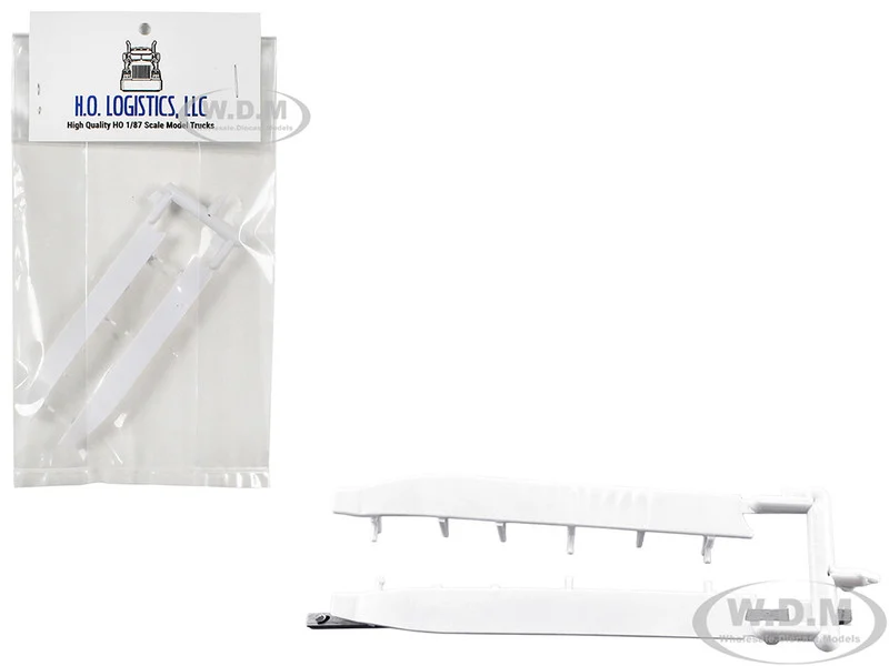 Trailer Wind Skirts for 53' Dry Vans White 1/87 (HO) Plastic Model Car by HO Logistics - Accessories