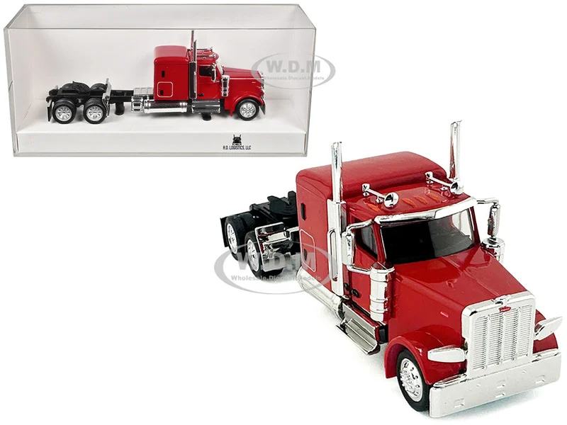 Peterbilt 589 Truck with 72 Inch Sleeper Red 1/87 (HO) Plastic Model Car by HO Logistics - Peterbilt Models