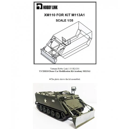 Hobby Link HL0201 1/35 XM110 Dozer Conversion Set for M113 kits - Military Vehicles & Tanks