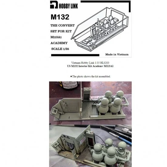 Hobby Link HL0203 1/35 M132 Interior Conversion Set for Academy M113A1 kit - Military Vehicles & Tanks