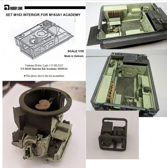 Hobby Link HL0205 1/35 M163 Interior Conversion Set for Academy M163A1 kit - Military Vehicles & Tanks