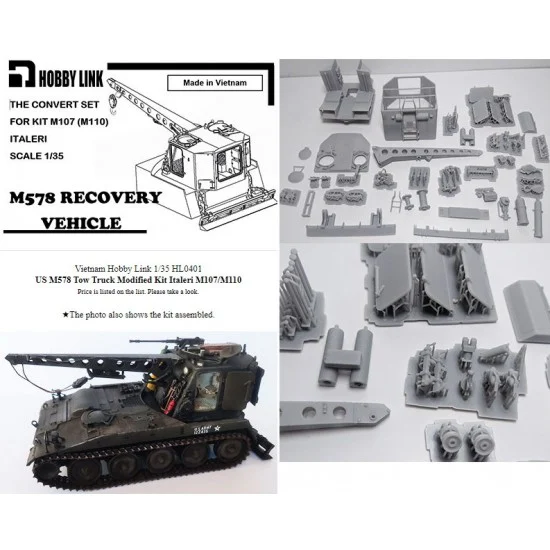 Hobby Link HL0401 1/35 M578 Recovery Vehicle Conversion Set for Italeri M107 (M110) kit - Military Vehicles & Tanks