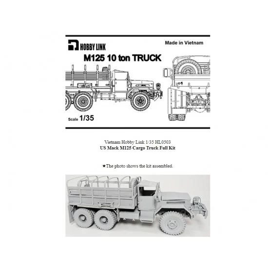 Hobby Link HL0503 1/35 US Mack M125 Cargo Truck Full Resin kit - Military Vehicles & Tanks