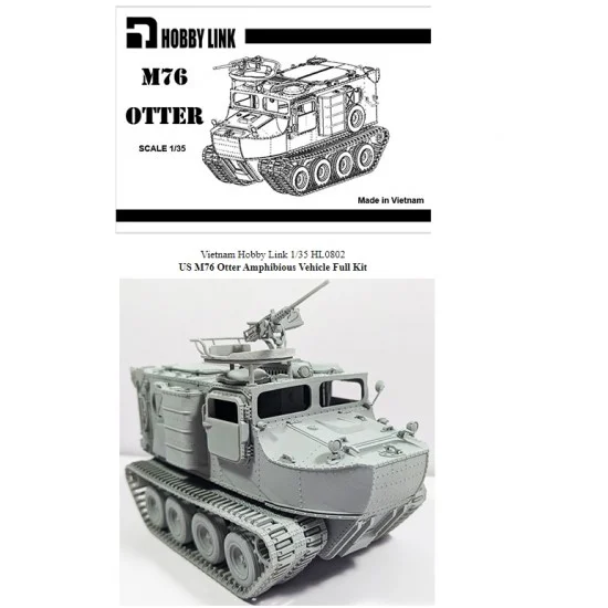Hobby Link HL0802 1/35 US M76 Otter Amphibious Vehicle Full Resin kit - Military Vehicles & Tanks
