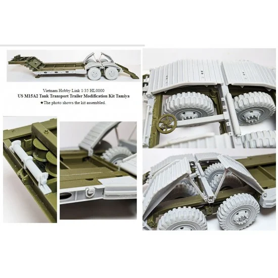 Hobby Link HL1004 1/35 US M15A2 Tank Transport Trailer Detail Set for Tamiya kits - Military Vehicles & Tanks